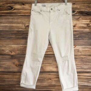 Gap slim straight white jeans 31